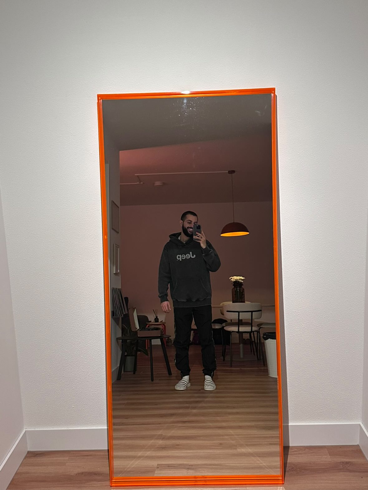 Mirror with acrylic edge - Vibrant Orange inspiration 5