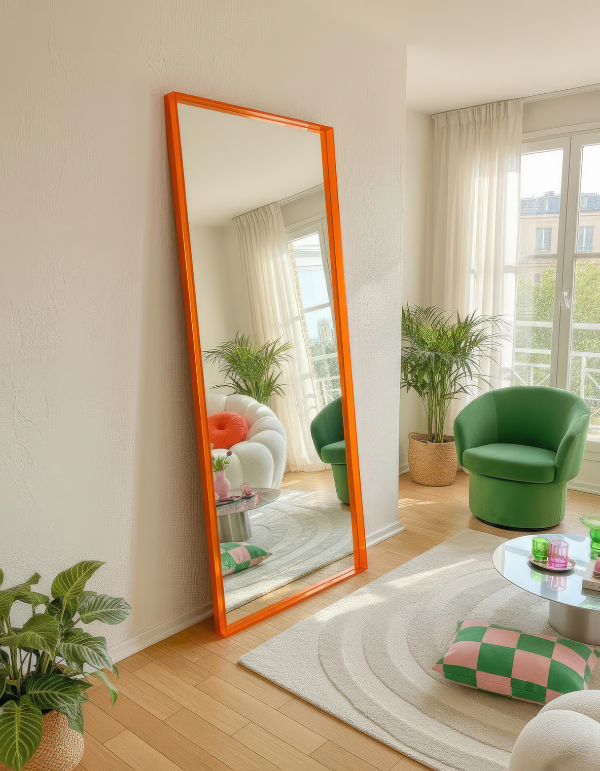 Mirror with acrylic edge - Sapphire Pink inspiration 3